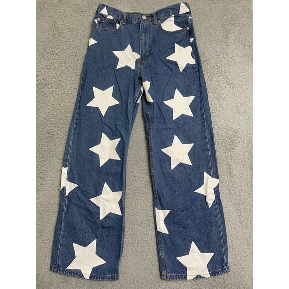 Urban Outfitters BDG Star Jeans Sz 27 Patriotic Baggy Denim - Picture 4 of 13